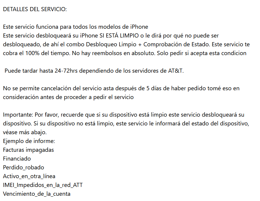 Liberaciones AT&T USA