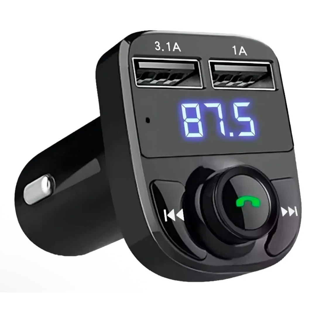 Cargador USB de doble puerto para automóvil, Conversación a Bluetooth