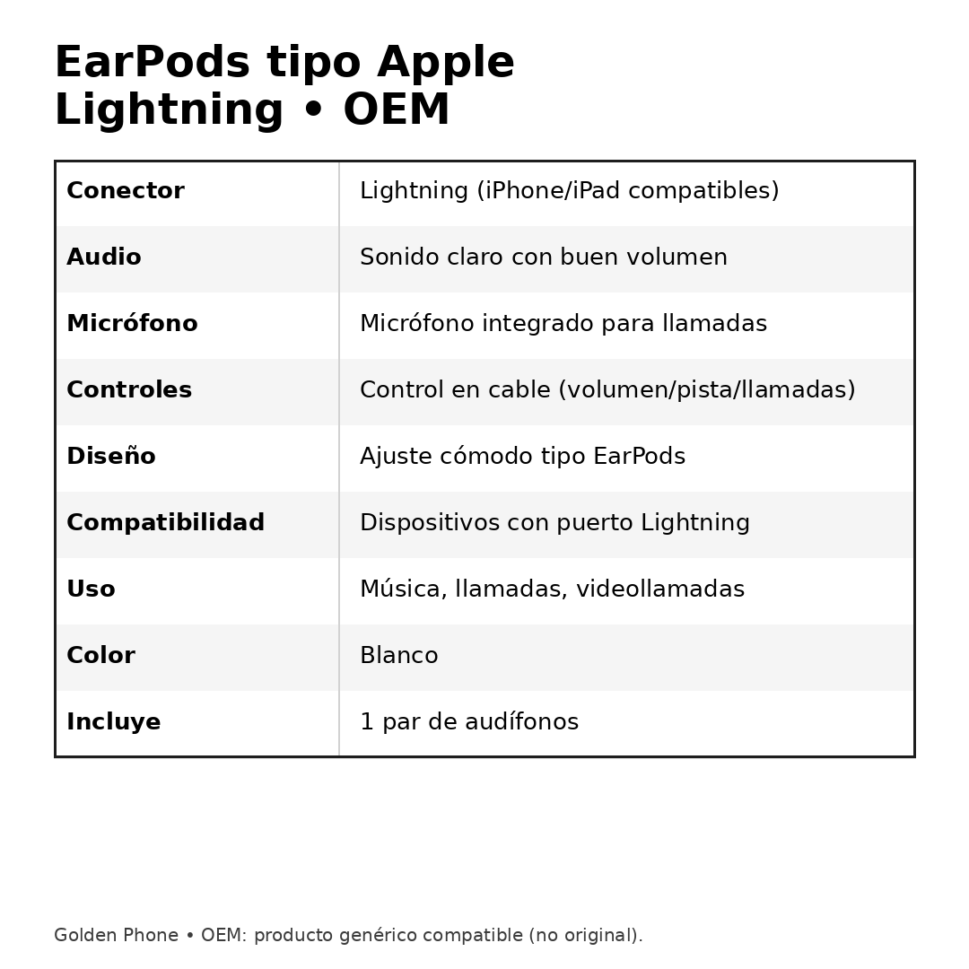 EarPods Apple Lightning